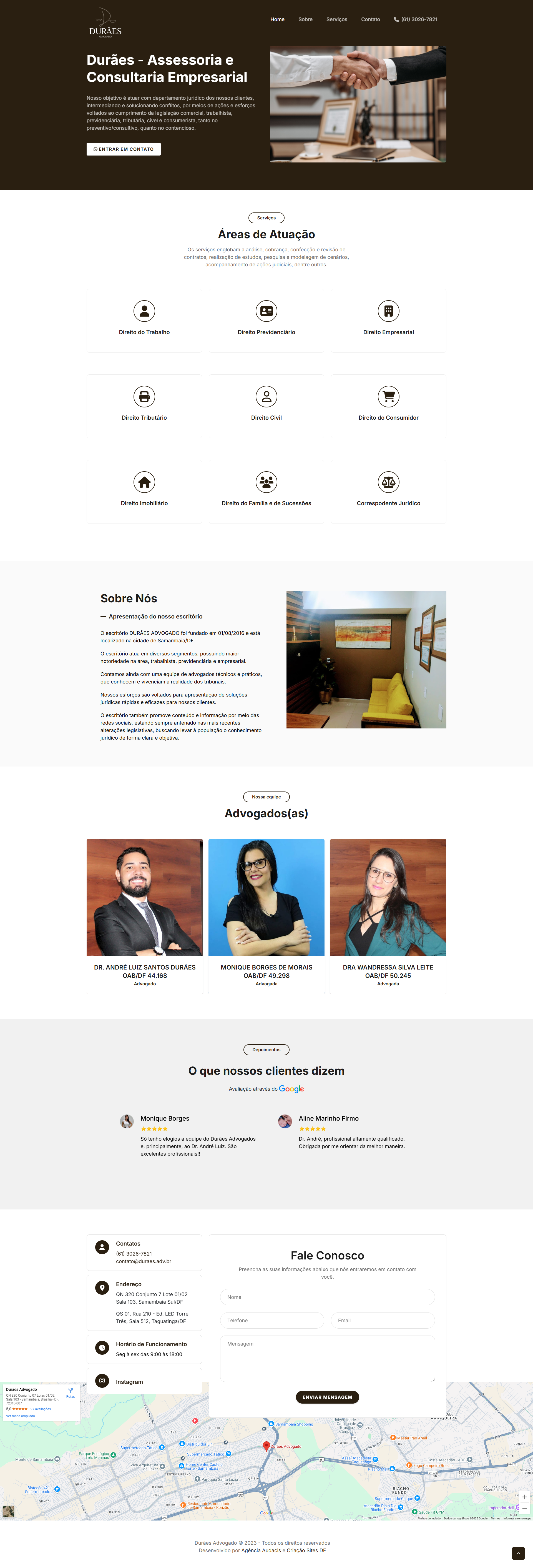 Landing Page - Durães Advocacia